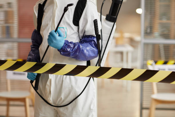 Professional Sewage Cleanup technician working in Adams, WI